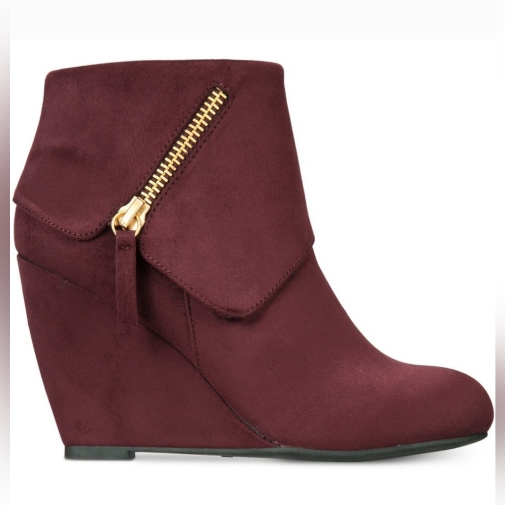 Rebel by ZiGi Suede Wine Bootie-Size 8.5 Women-Like New